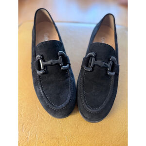 Women's Gabor Black Suede Loafers Size 7.5 UK5
